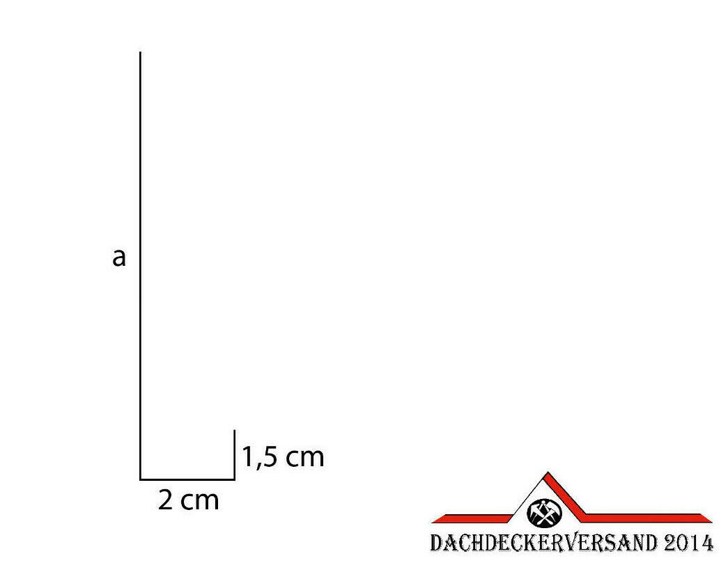 1 m Ortblende Ortgangbrettverkleidung Ortgangblende Dachblende Alu farbig 0,8 mm (Form C)