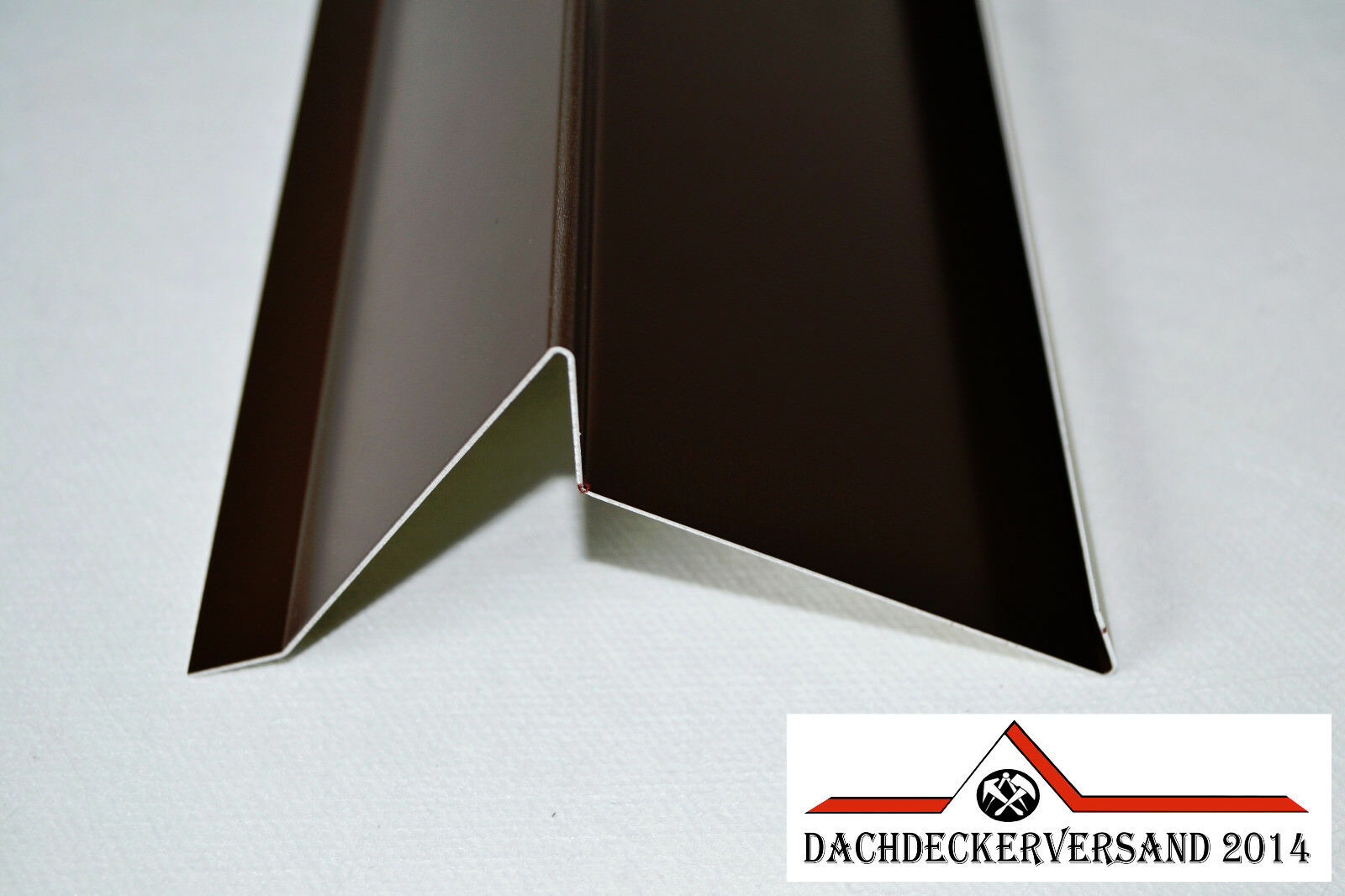 1 m Ortblech Ortgang Ortgangblech Dachblech  Alu Aluminium farbig 0,8 mm stark (Form E)